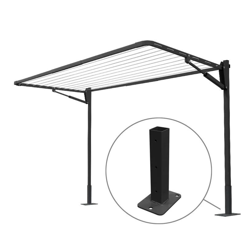 11 Line Folding Above Ground Mount Clothesline - Small/ Med Family - Image 4