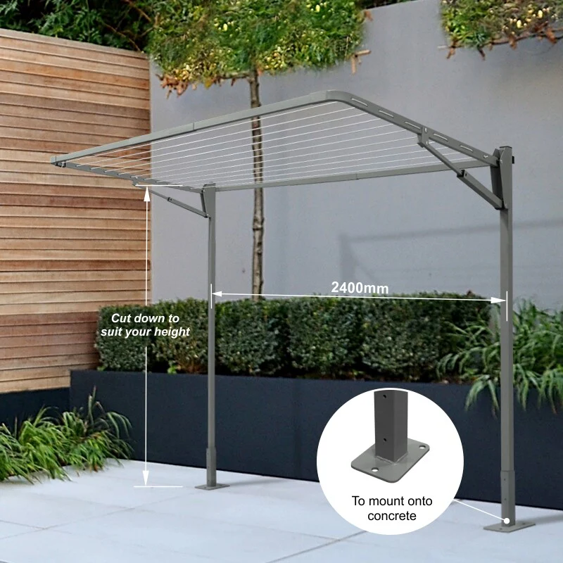 13 Line Folding Above Ground Mount Clothesline - Med/ Large Family - Image 10
