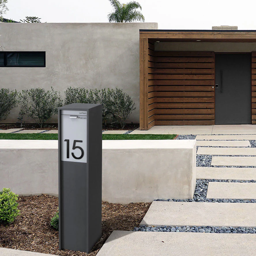 Austin Parcel Pillar Letterbox - Charcoal - Image 20