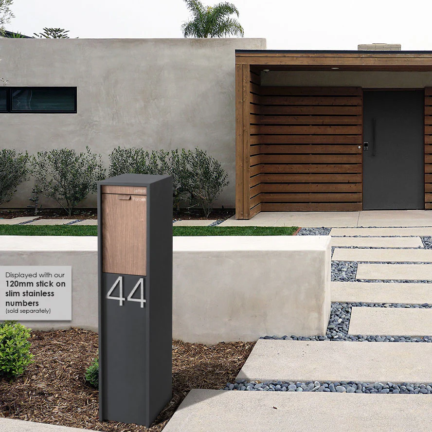 Austin Parcel Pillar Letterbox - Charcoal - Image 29
