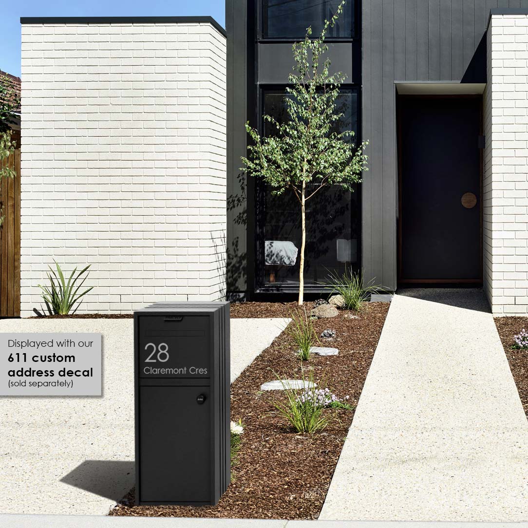 Bondi Parcel Pillar Letterbox - Black - Image 10