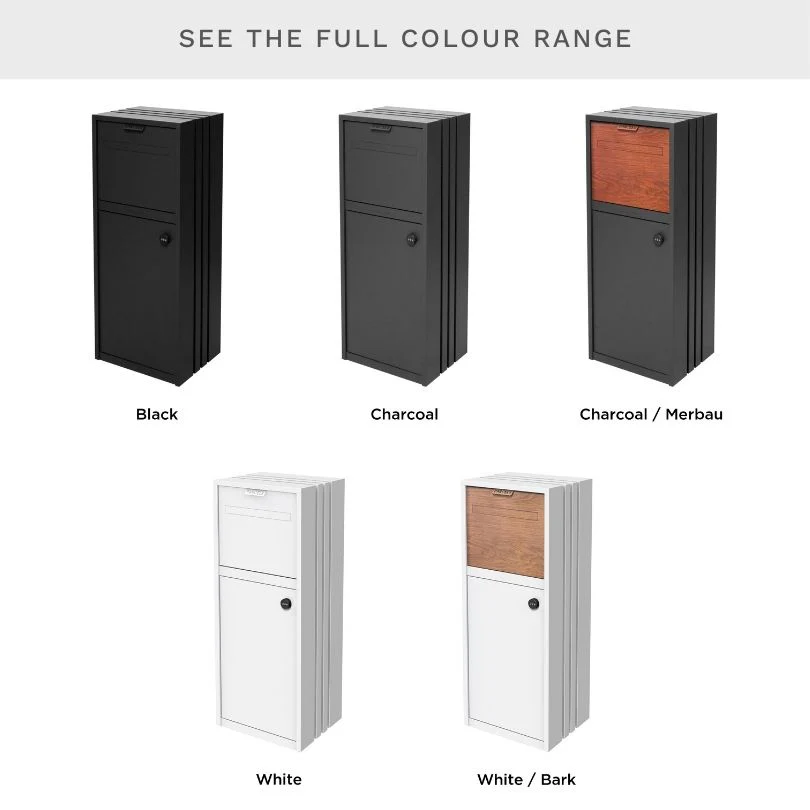 Bondi Parcel Pillar Letterbox - Black - Image 17