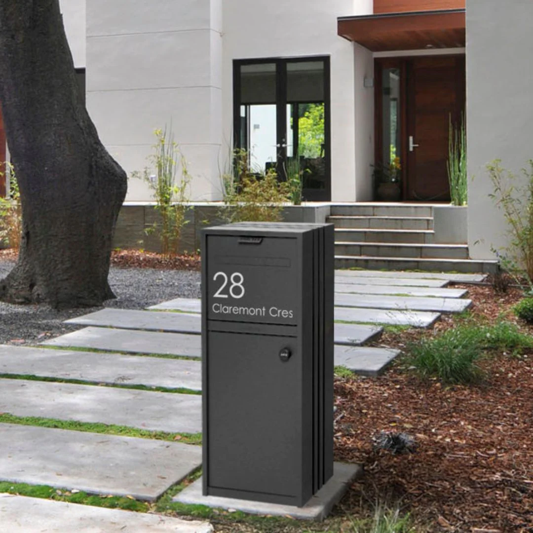 Bondi Parcel Pillar Letterbox - Charcoal - Image 5