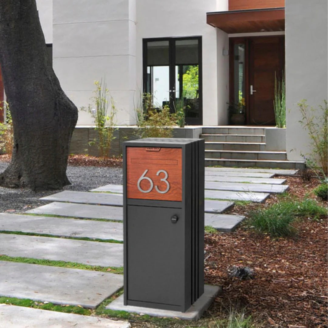 Bondi Parcel Pillar Letterbox - Charcoal - Image 7