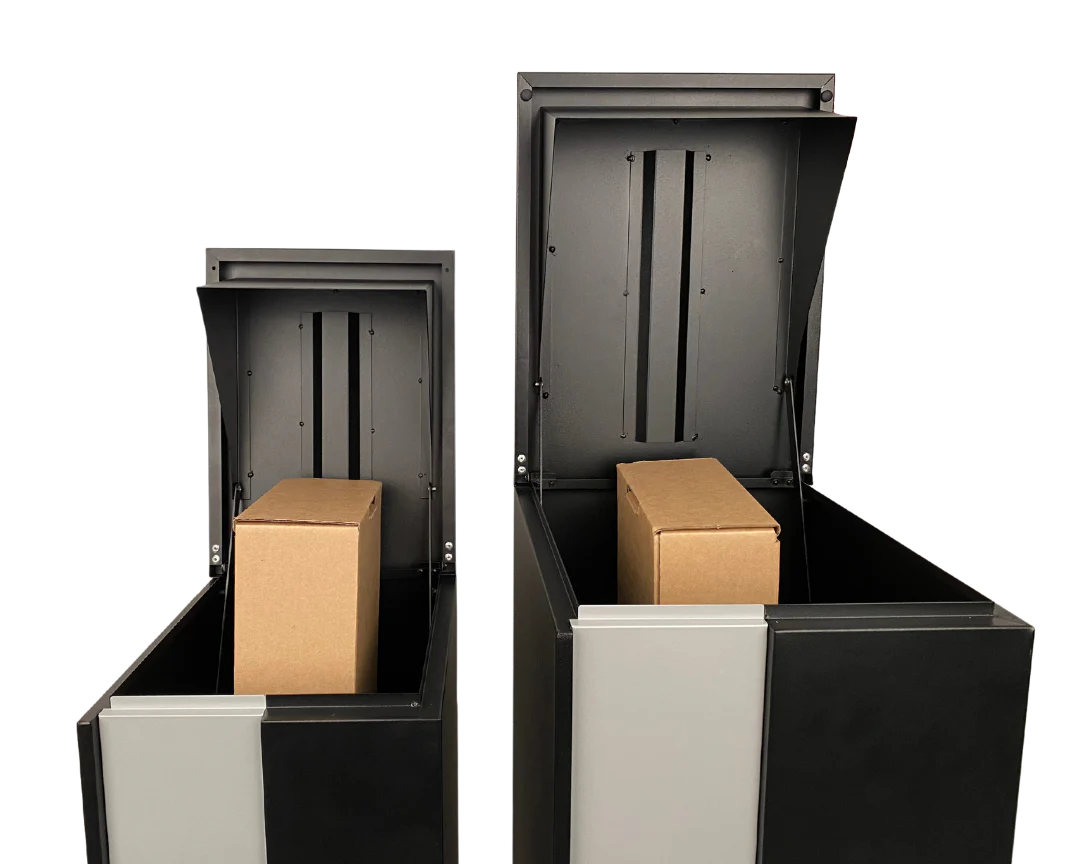 Camden Large Parcel Pillar Letterbox - Black - Image 16
