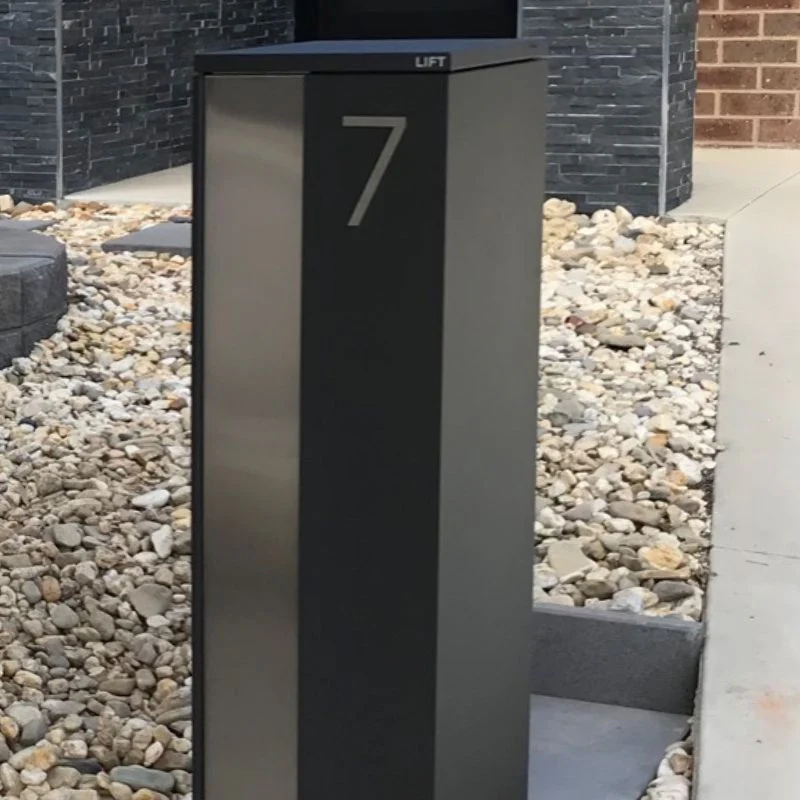 Camden Large Parcel Pillar Letterbox - Charcoal - Image 10