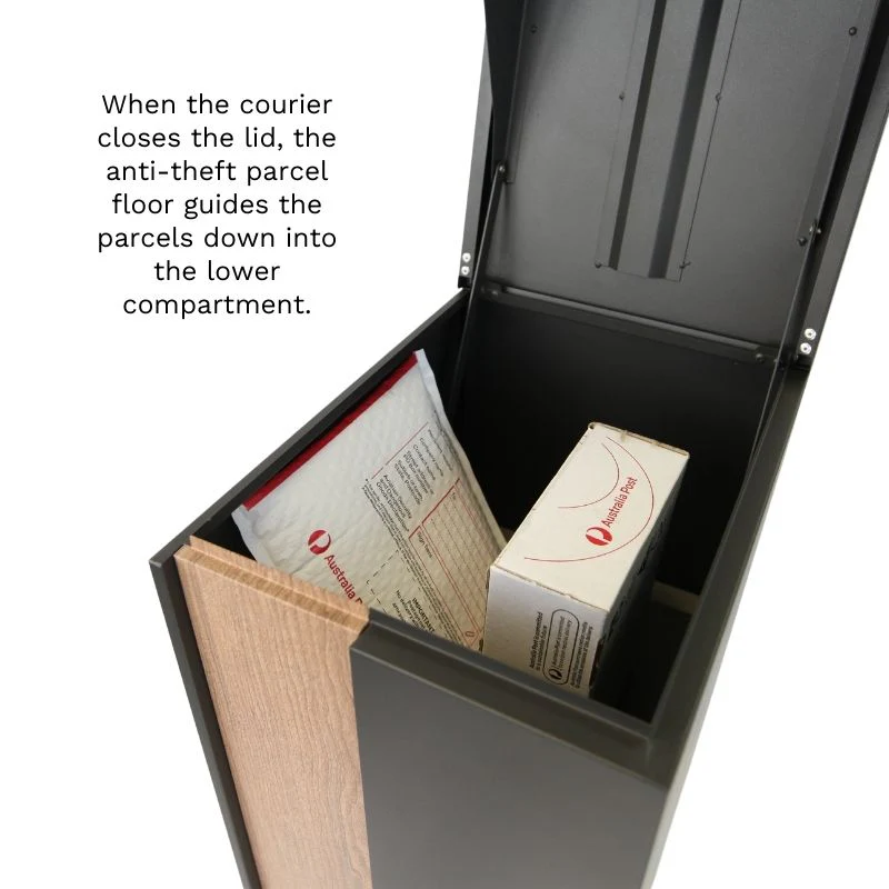 Camden Large Parcel Pillar Letterbox - Charcoal - Image 22