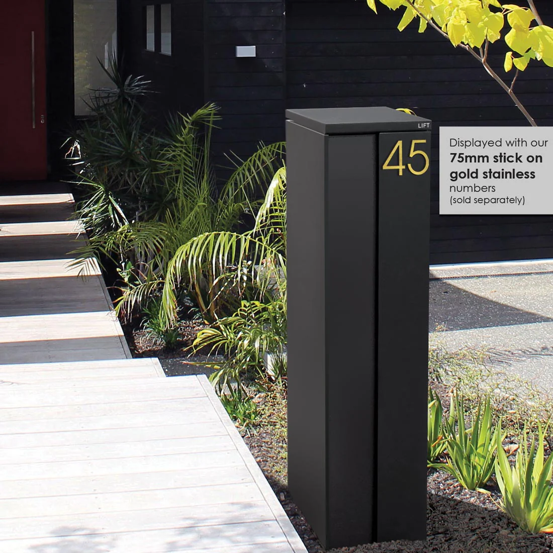 Camden Parcel Pillar Letterbox - Black - Image 9