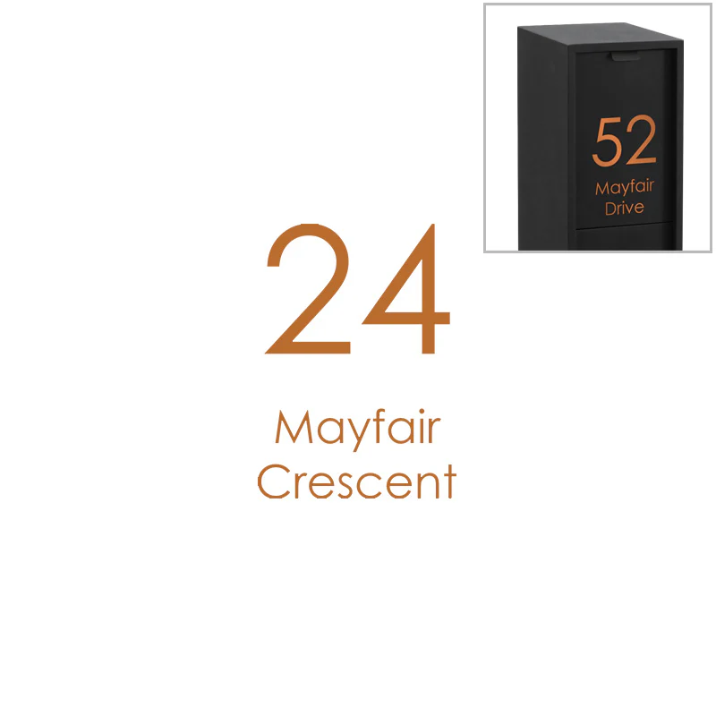 Custom Address Decal Sticker - Narrow - Image 3