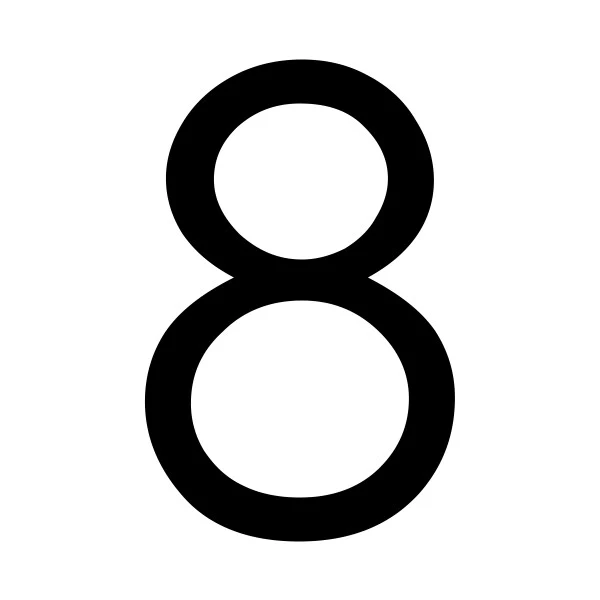 Decal Sticker House Numbers 110mm - Black - Image 11