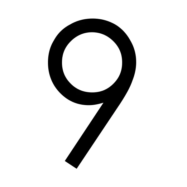 Decal Sticker House Numbers 150mm - Black - Image 13
