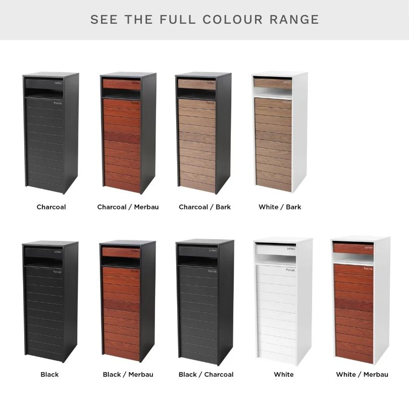 Hamilton Parcel Pillar Letterbox - White - Image 34