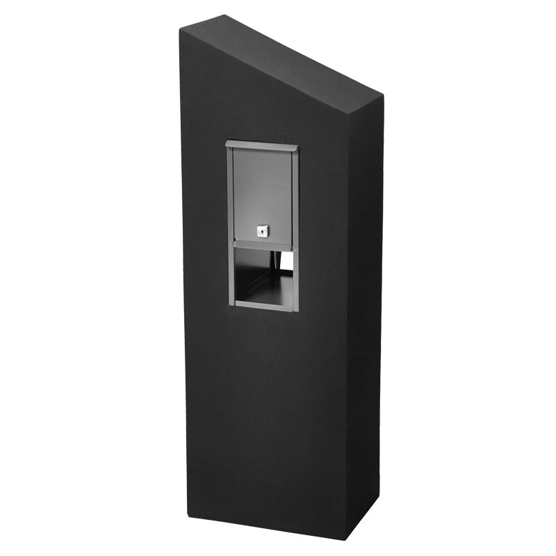 Monaco Pillar Letterbox - Black - Image 3