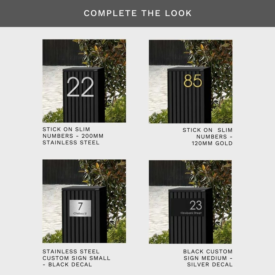 Noosa Parcel Pillar Letterbox - Black - Image 12
