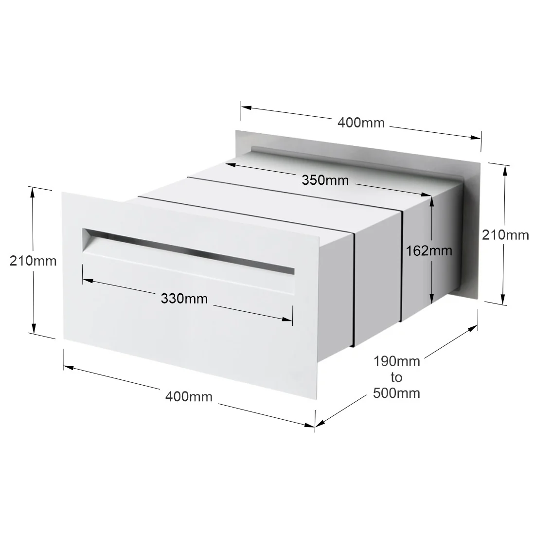 Palazzo A4 Brick Letterbox - Image 13