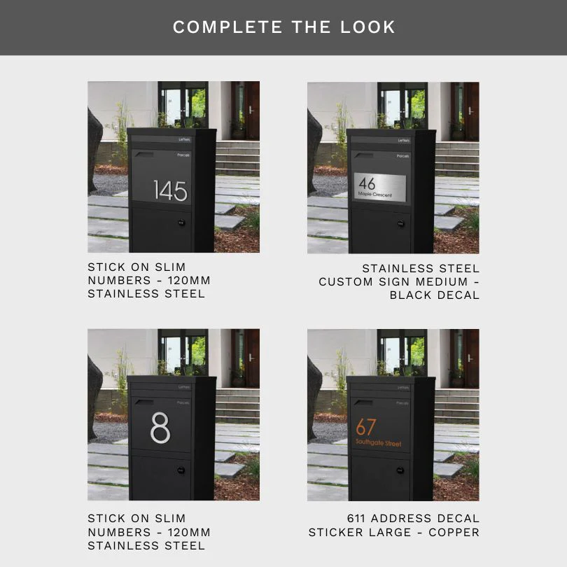 Parcel Pal 2 Pillar Letterbox - Black - Image 33