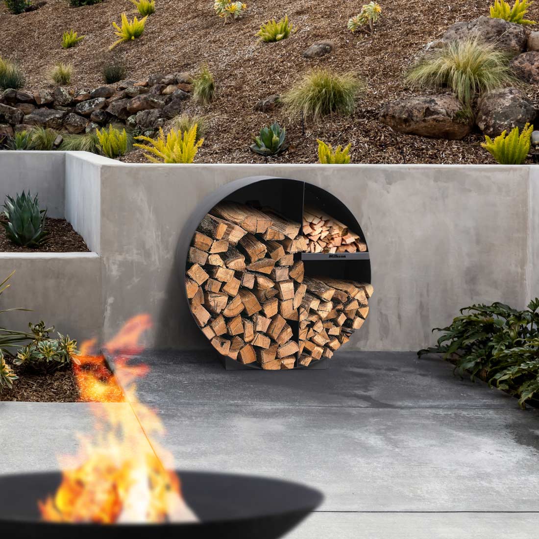 Round Firewood Storage - Black - Image 8