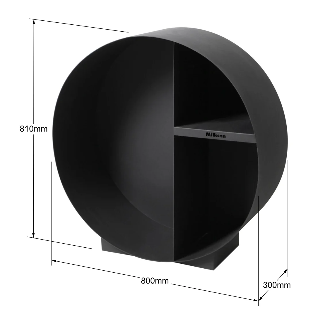 Round Firewood Storage - Black - Image 9
