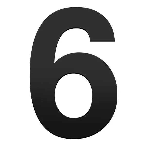 Stick on Bold House Numbers 120mm - Black - Image 13