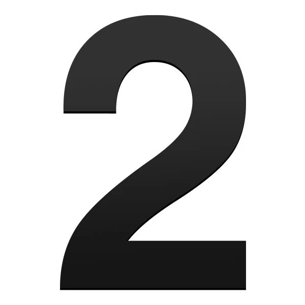 Stick on Bold House Numbers 120mm - Black - Image 19