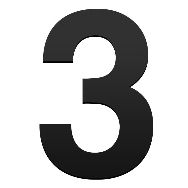 Stick on Bold House Numbers 120mm - Black - Image 20
