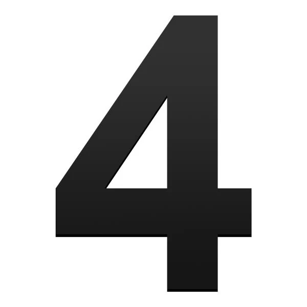 Stick on Bold House Numbers 120mm - Black - Image 21
