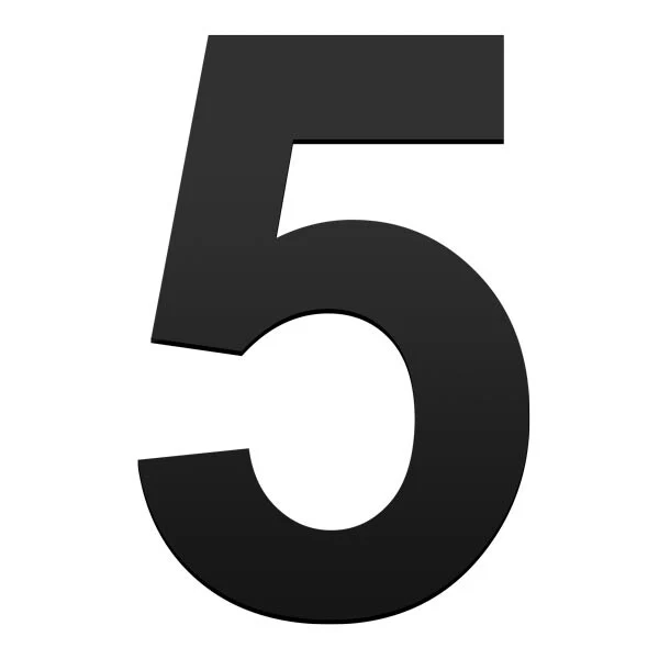 Stick on Bold House Numbers 120mm - Black - Image 22