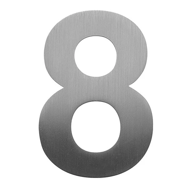 Stick on Bold House Numbers 120mm - Stainless Steel - Image 15