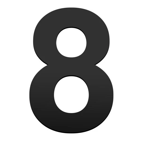 Stick on Bold House Numbers 75mm - Black - Image 14