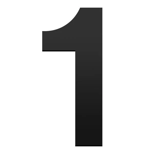 Stick on Bold House Numbers 75mm - Black - Image 17