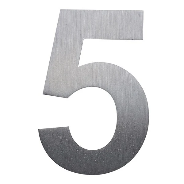 Stick on Bold House Numbers 75mm - Stainless Steel - Image 13