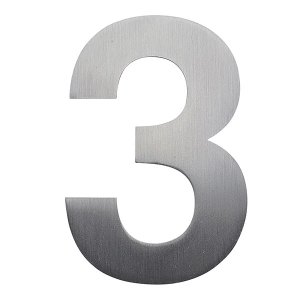 Stick on Bold House Numbers 75mm - Stainless Steel - Image 16