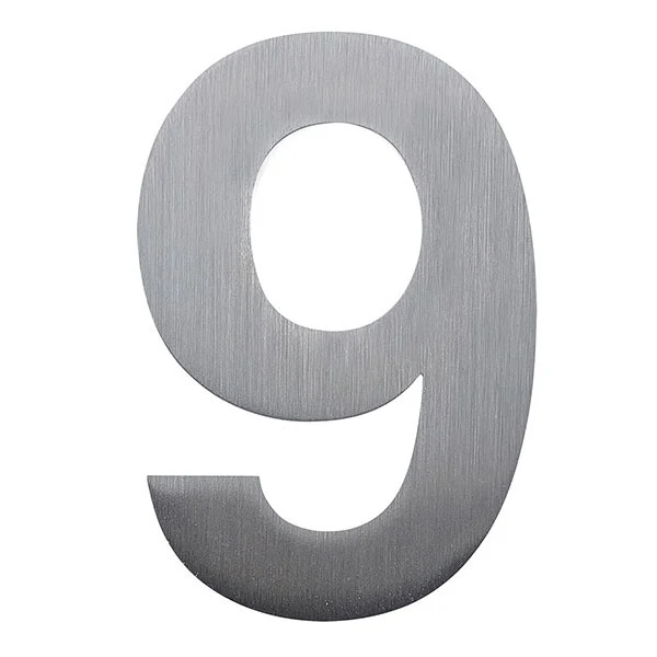 Stick on Bold House Numbers 75mm - Stainless Steel - Image 21