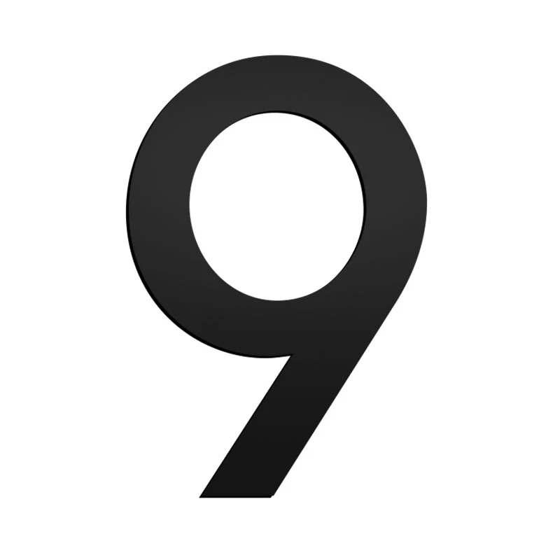 Stick On Medium House Numbers 50mm - Black - Image 11