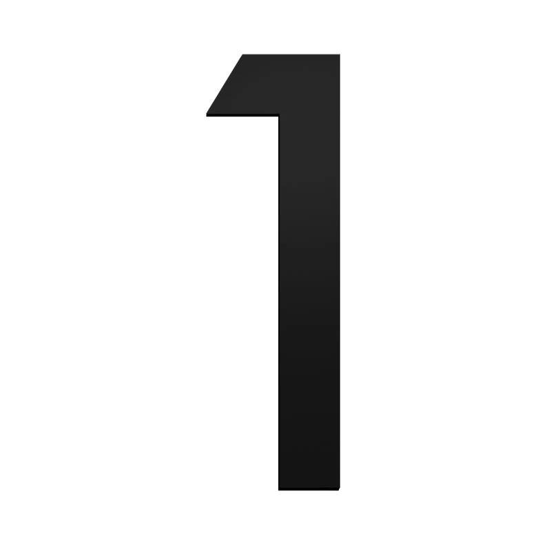 Stick On Medium House Numbers 50mm - Black - Image 3