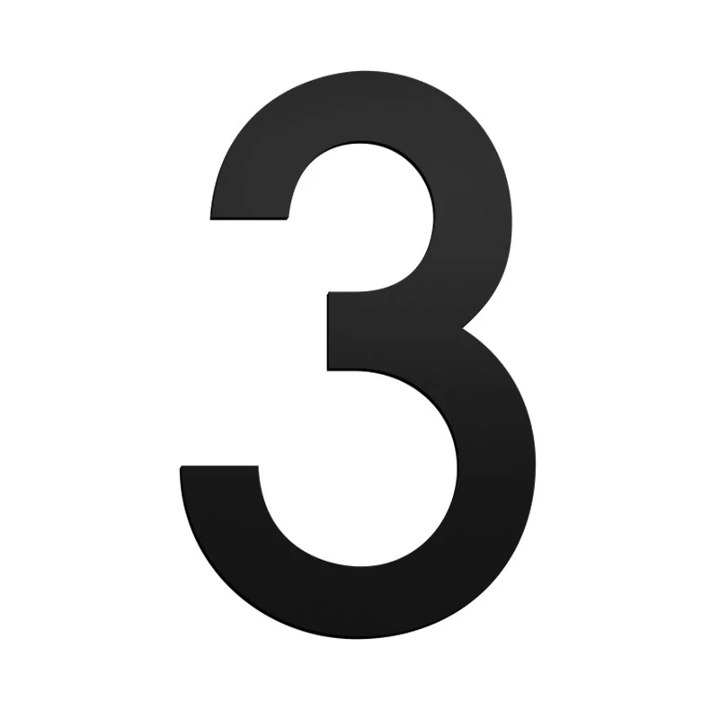 Stick On Medium House Numbers 50mm - Black - Image 5