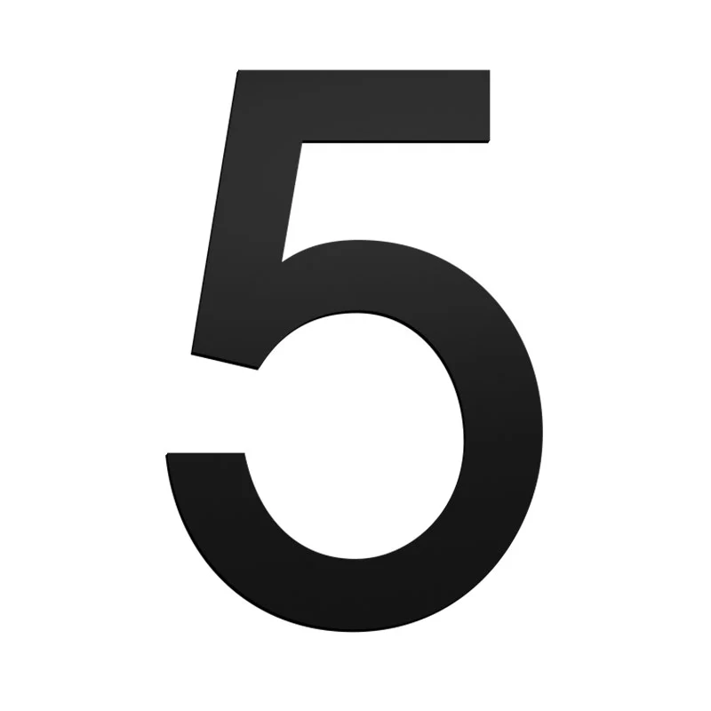 Stick On Medium House Numbers 50mm - Black - Image 6