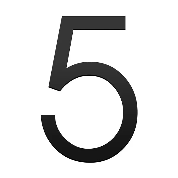 Stick on Slim House Numbers 120mm - Black - Image 13