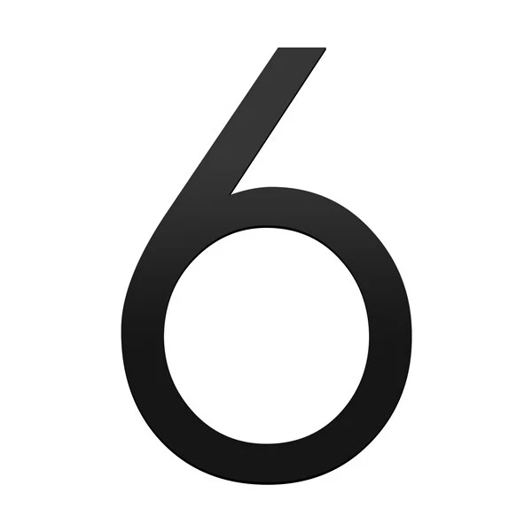 Stick on Slim House Numbers 120mm - Black - Image 14