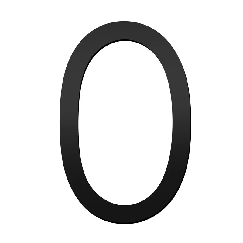 Stick on Slim House Numbers 120mm - Black - Image 18