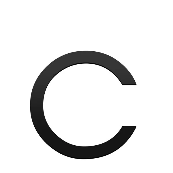 Stick on Slim House Numbers 120mm - Black - Image 5