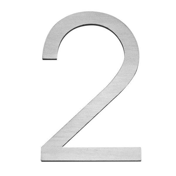 Stick on Slim House Numbers 120mm - Stainless Steel - Image 19