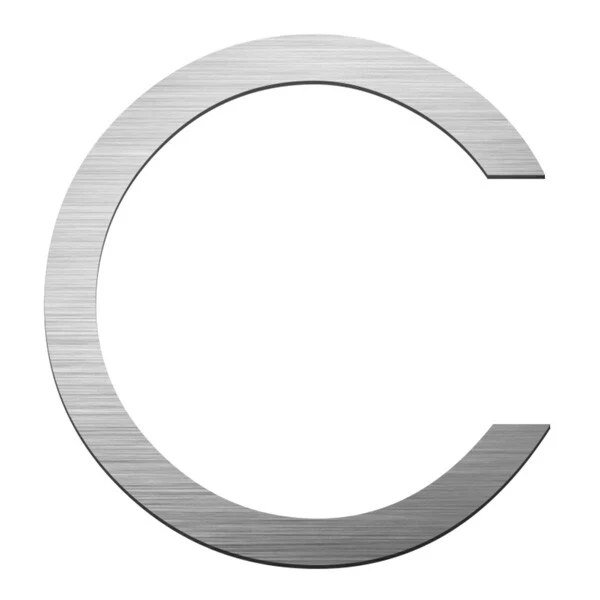 Stick on Slim House Numbers 200mm - Stainless Steel - Image 9