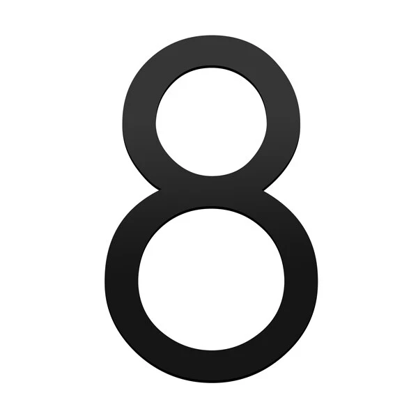 Stick on Slim House Numbers 75mm - Black - Image 15