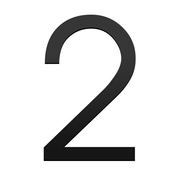 Stick on Slim House Numbers 75mm - Black - Image 19