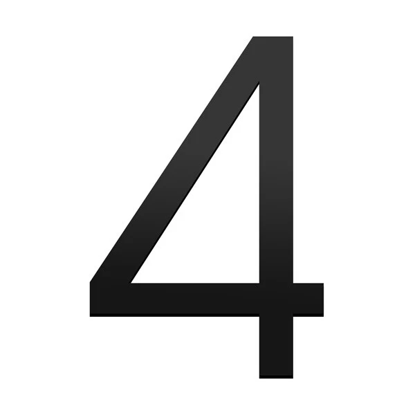 Stick on Slim House Numbers 75mm - Black - Image 21