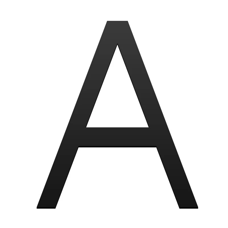 Stick on Slim House Numbers 75mm - Black - Image 9