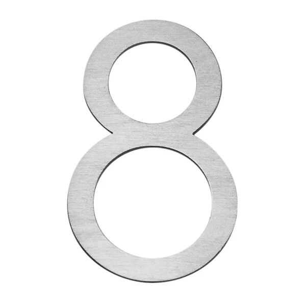 Stick on Slim House Numbers 75mm - Stainless Steel - Image 20
