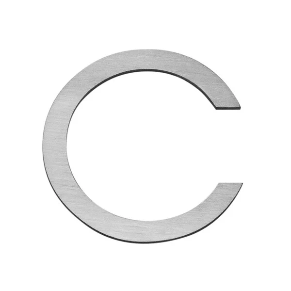 Stick on Slim House Numbers 75mm - Stainless Steel - Image 7
