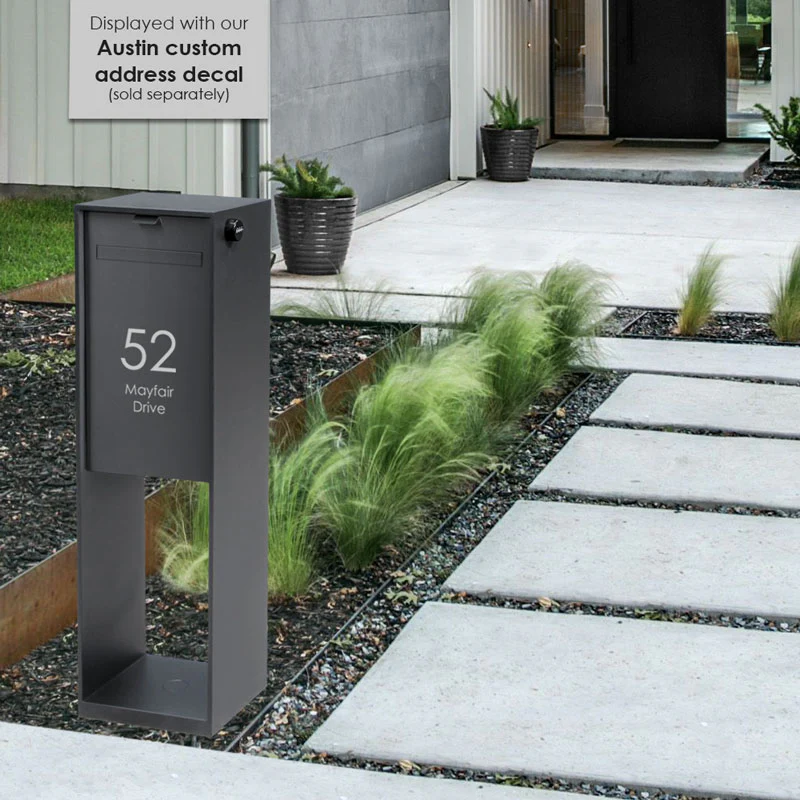 Vienna Parcel Pillar Letterbox - Charcoal - Image 13